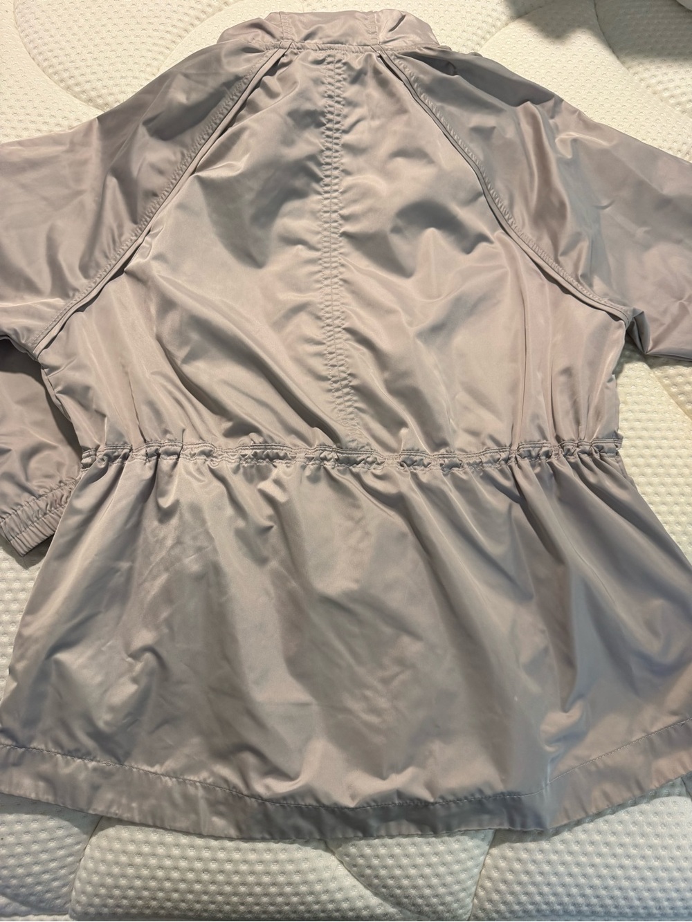 Light Gray Women's Hooded Rain Jacket - Picture 7 of 7